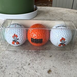 Spalding Orange and White Golf Balls